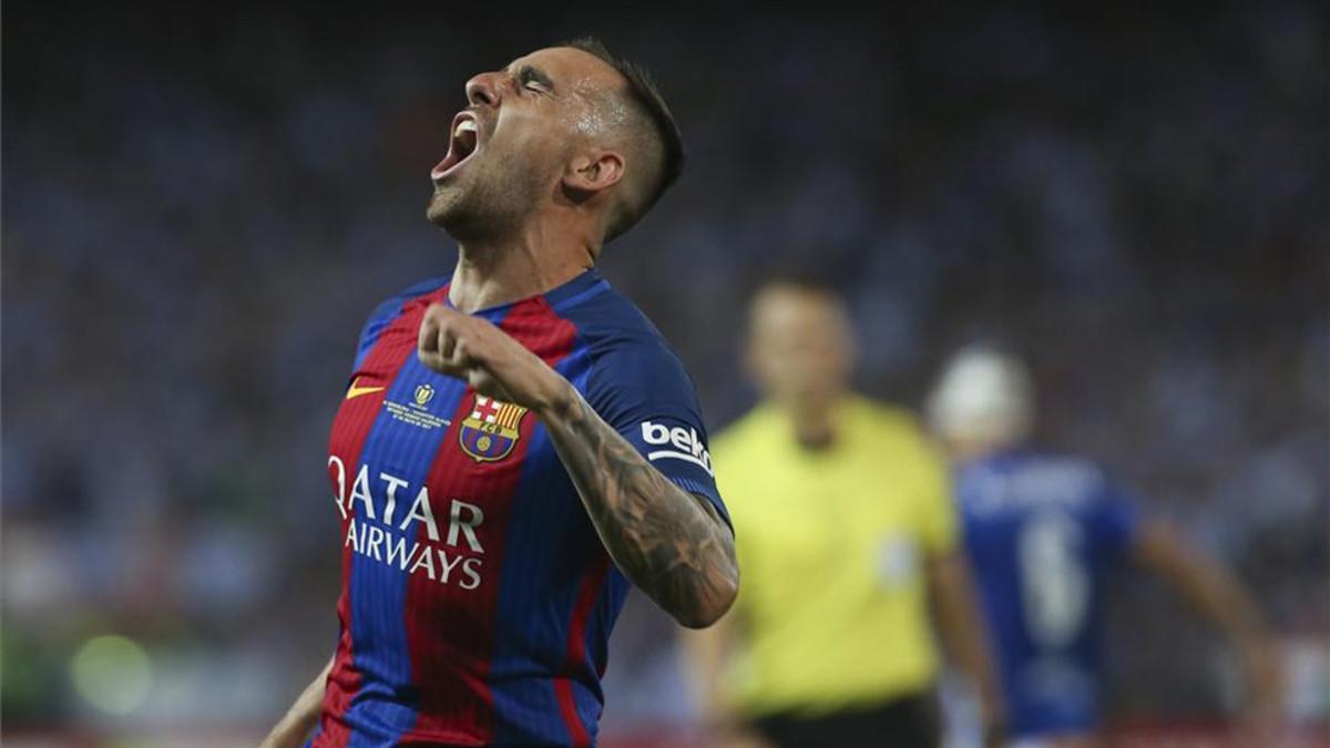 Alcácer marcó en la final de Copa