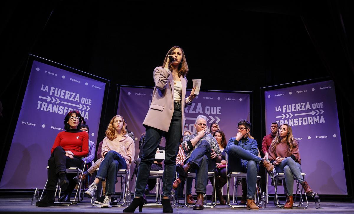 Ione Belarra, en un acto reciente en València