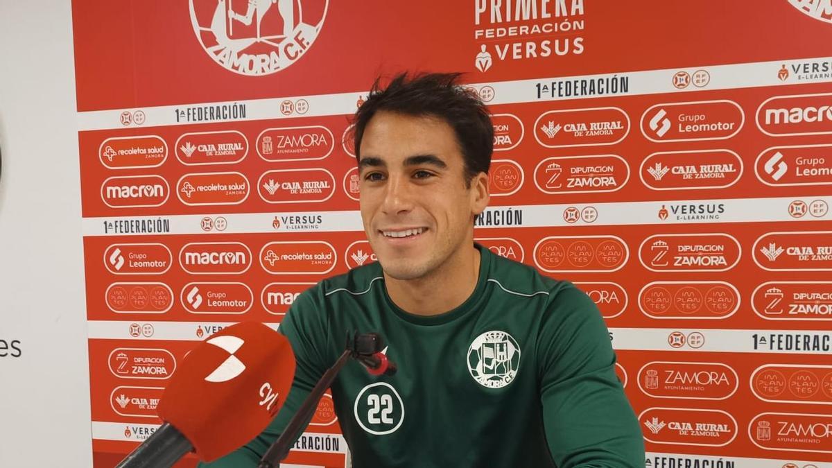 Jaime Sancho, en rueda de prensa previa al choque en Guadalajara.