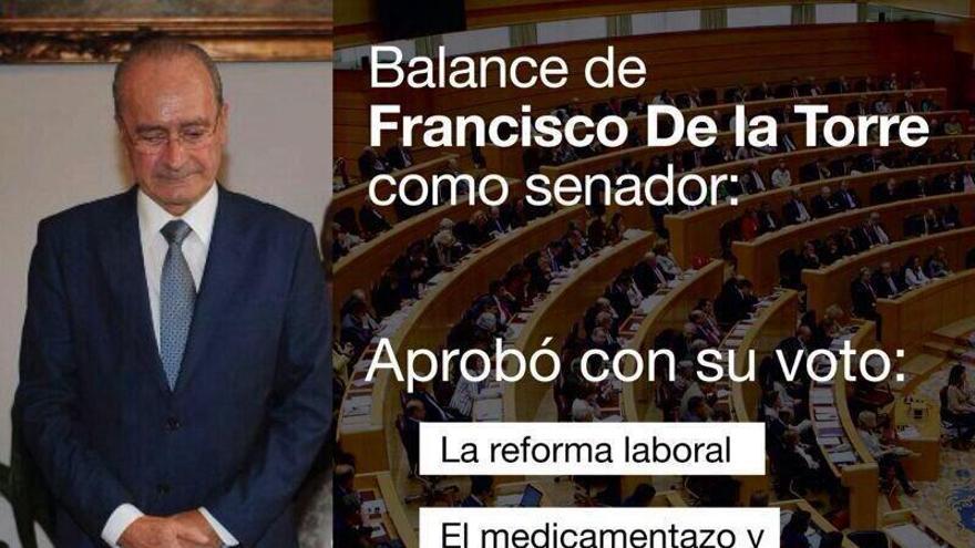 El balance que hace el grupo socialista malagueño del paso del alcalde por el Senado.