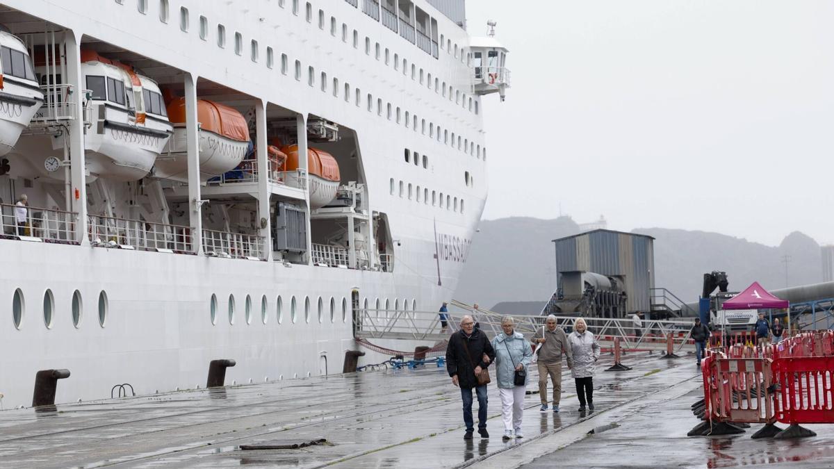 Cruceristas en Gijón el pasado mes de mayo.