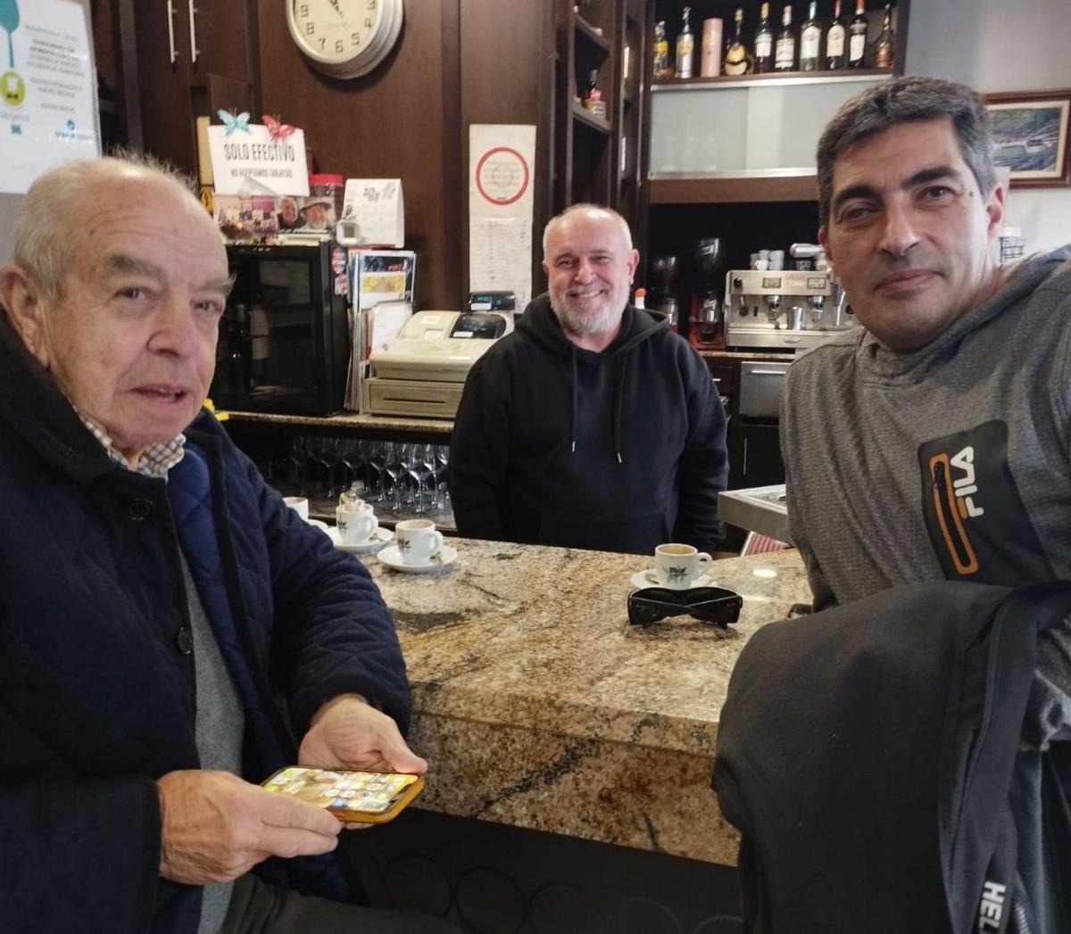 Por la izquierda , Fermín García, Marco Baragaño y Jesús Piquero.