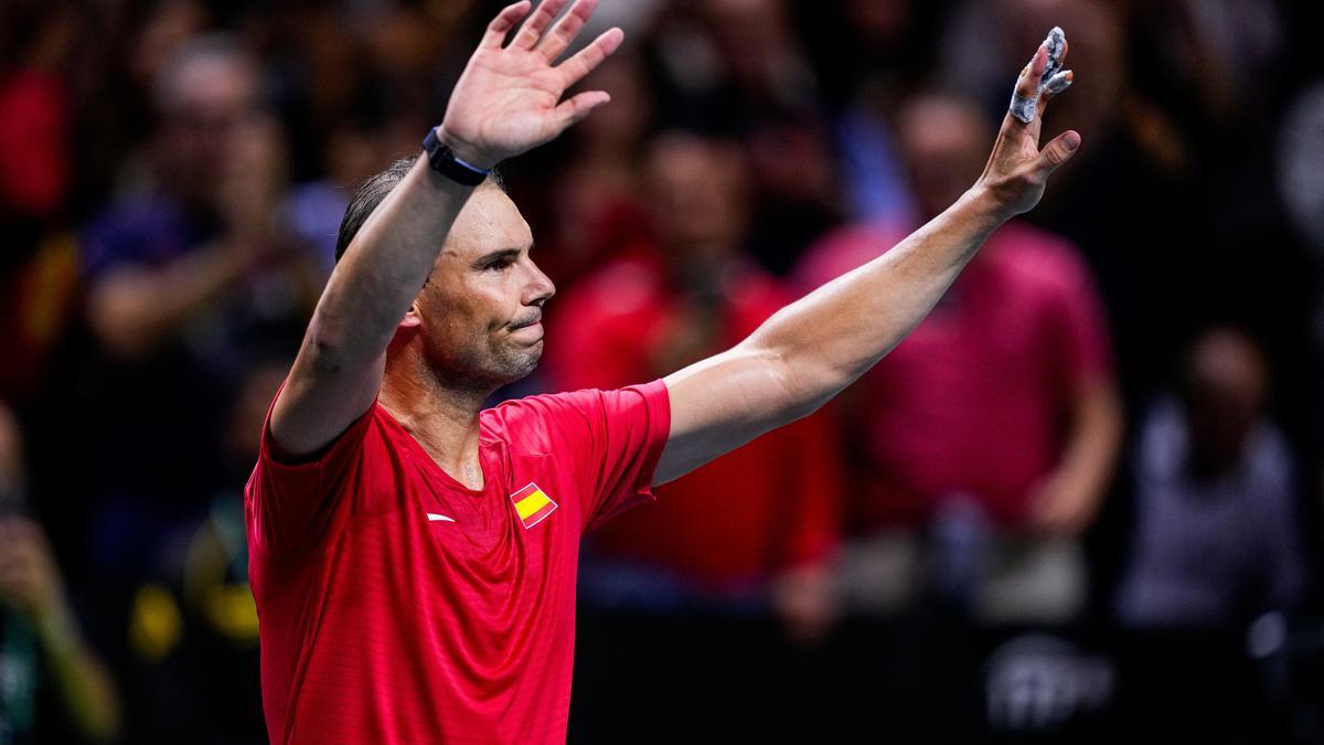 Rafa Nadal, tras su último partido en Málaga.