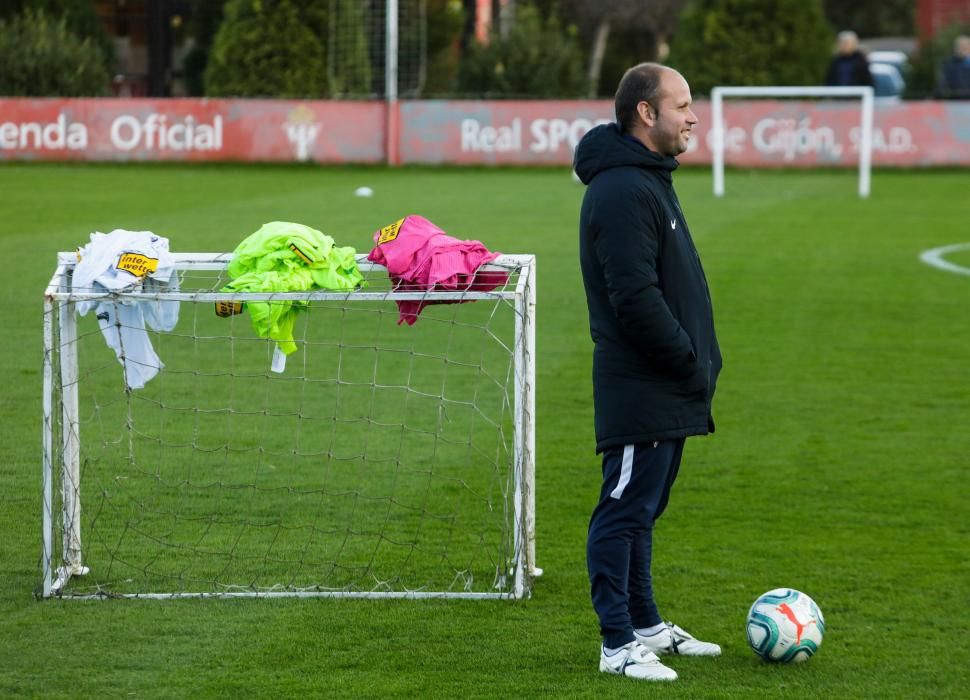 Entrenamiento del Sporting en Mareo.