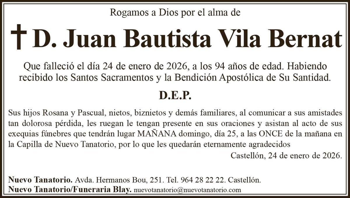 D. Juan Bautista Vila Bernat