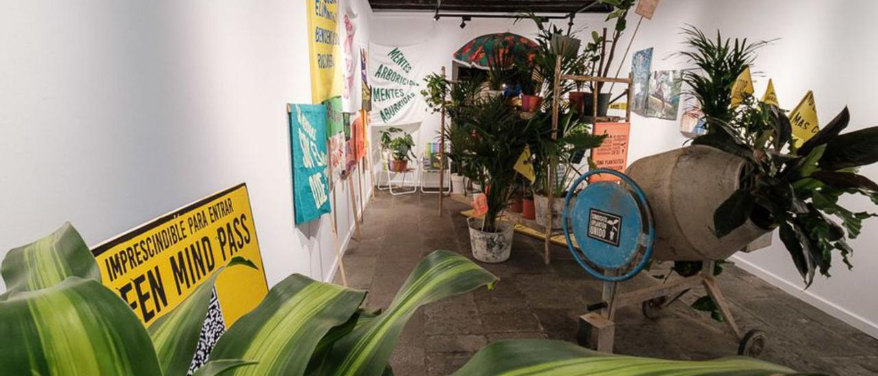 Distintas obras de la exposición de Ana Beltrá ‘Plantamientos de interior’.