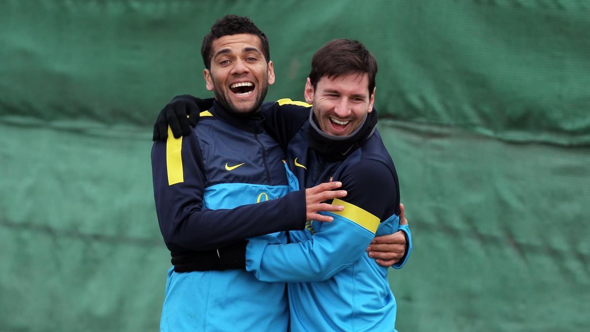 Leo Messi y Dani Alves compartieron vestuario en el Barça durante ocho temporadas