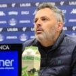 David Navarro, en sala de prensa tras el partido del Real Zaragoza en Riazor.
