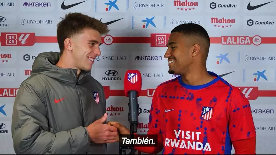 Pablo Barrios y Samuel Lino, contentos tras la victoria
