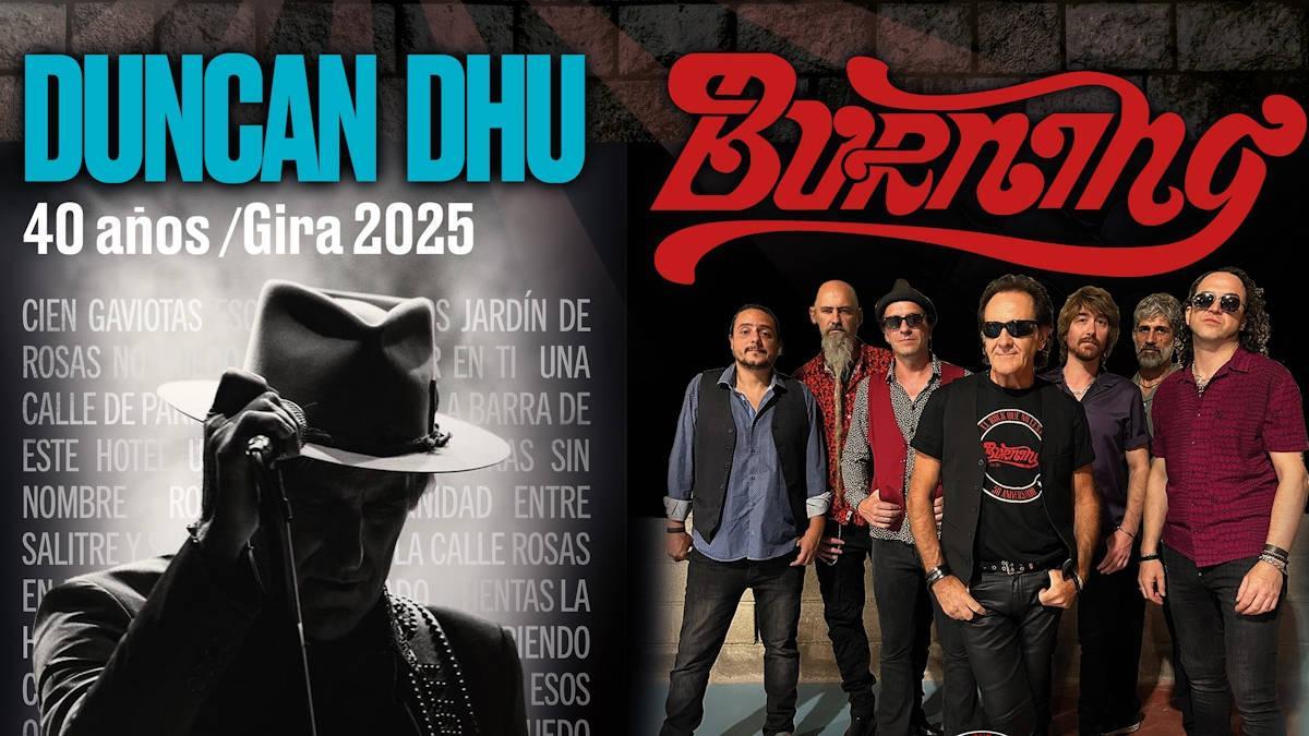 Duncan Dhu y Burning actúan este sábado en el Auditorio de Zaragoza.