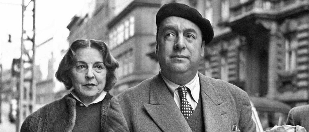 Delia del Carril y Pablo Neruda