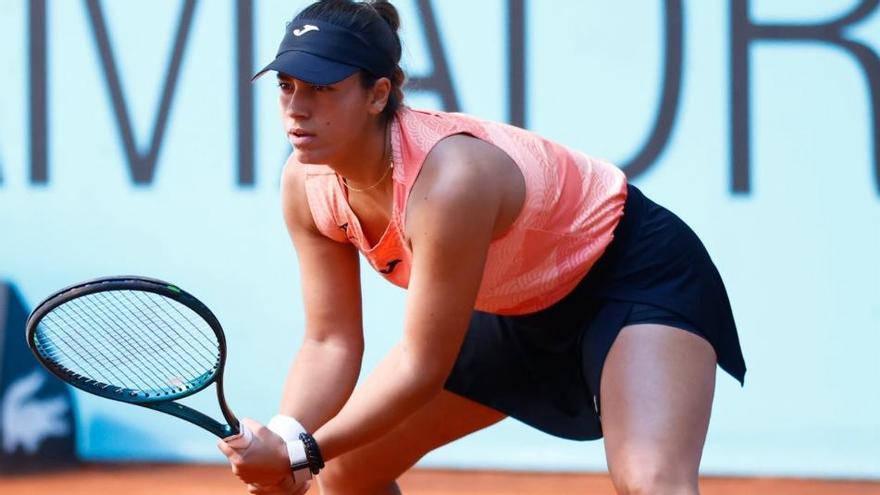 Jessica Bouzas Maneiro durante el duelo ante la jugadora polaca.