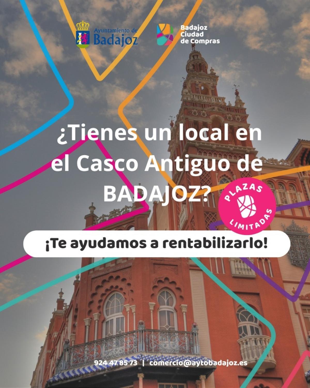 Cartel que anuncia la iniciativa del Ayuntamiento de Badajoz.