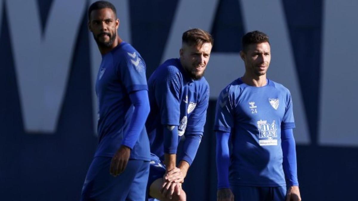 Ramalho, Genaro y Rubén Castro, en un entrenamiento.