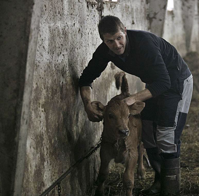 Soltando una xata pa llevala a dar de mamar.