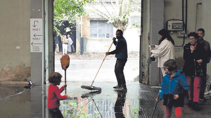 Una tromba de agua causa estragos en Bueño, Ventanielles y La Corredoria