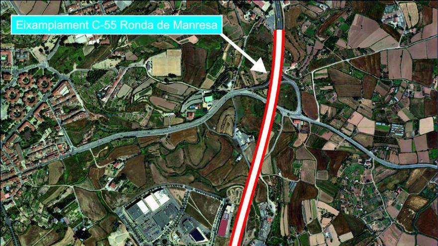 Territori adjudica per 2,5 milions el desdoblament de la C-55 a Manresa per millorar la seguretat viària