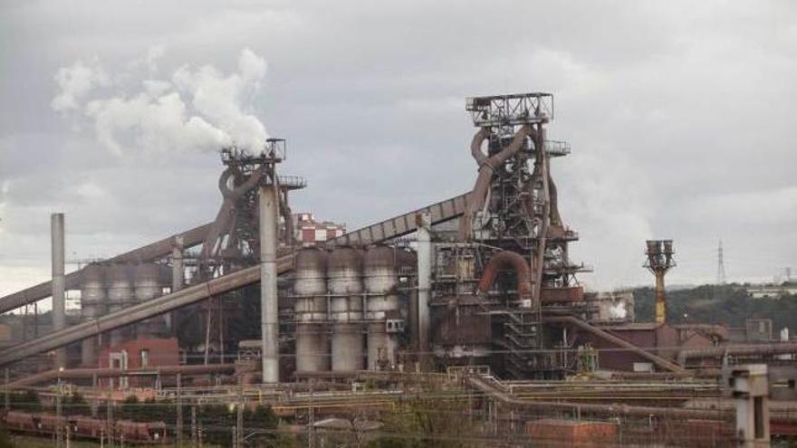 Hornos altos de Arcelor en Veriña.