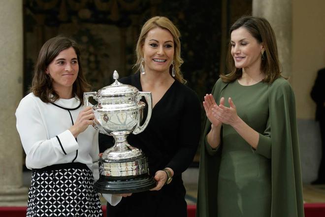 Maialen Chourraut, Lydia Valentín y la reina Letizia