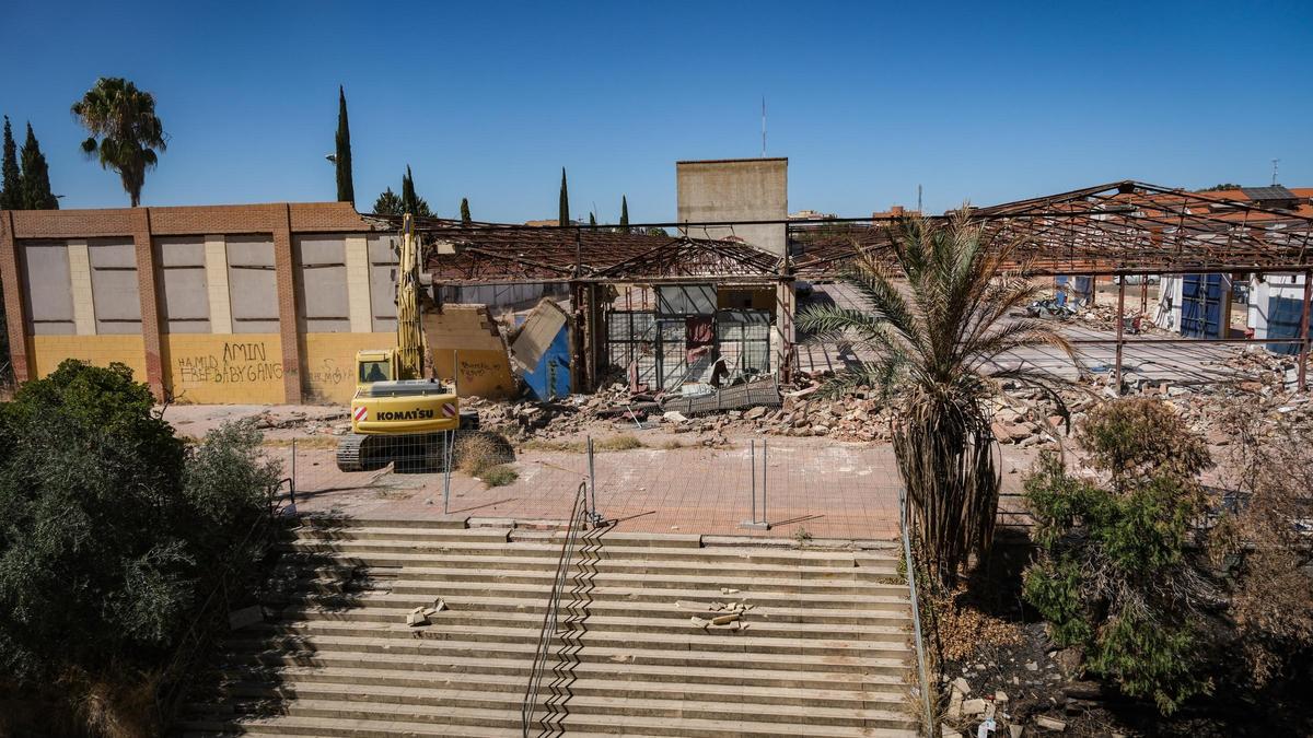 El derribo del viejo Ifeba de Badajoz se retoma tras retirar el