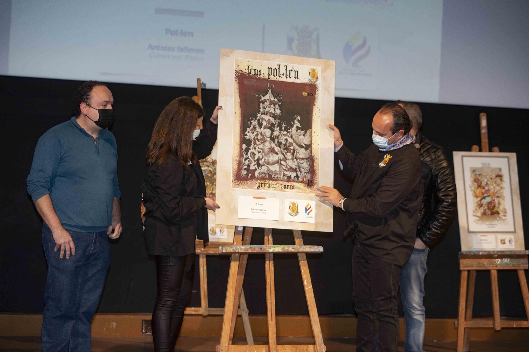 Presentación de los bocetos de las tres fallas de sección especial de Alzira