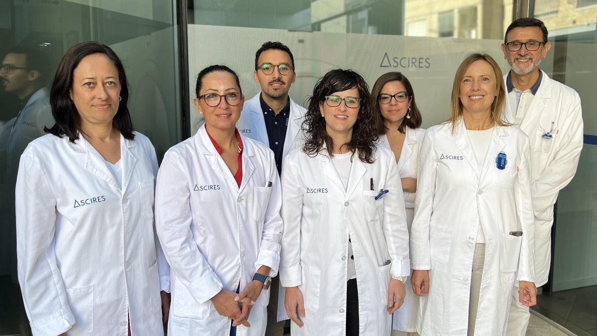 Equipo de cardiólogos de la Unidad de Imagen Cardiovascular del Servicio de Cardiología de Ascires, liderado por la Dra. Alicia Maceira (primera por la derecha).