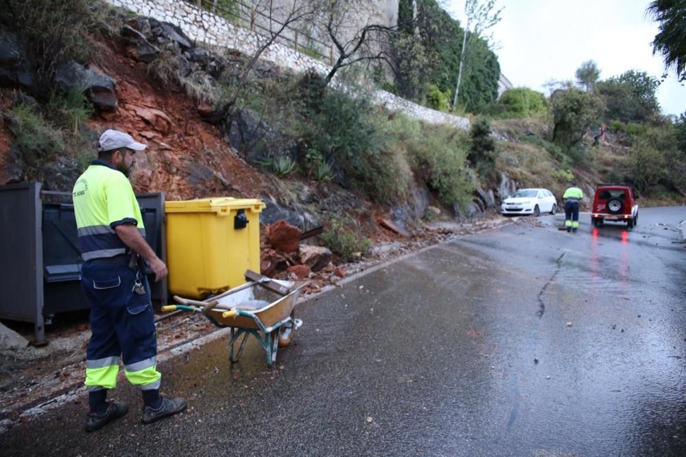 Carreteras afectadas entre Monda y Marbella.