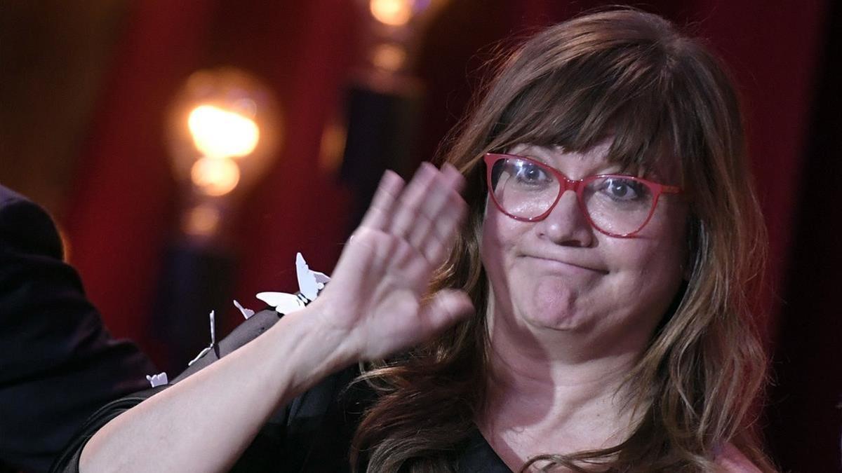 Isabel Coixet, durante la gala de los Goya, donde recibió tres premios para 'la Librería'.