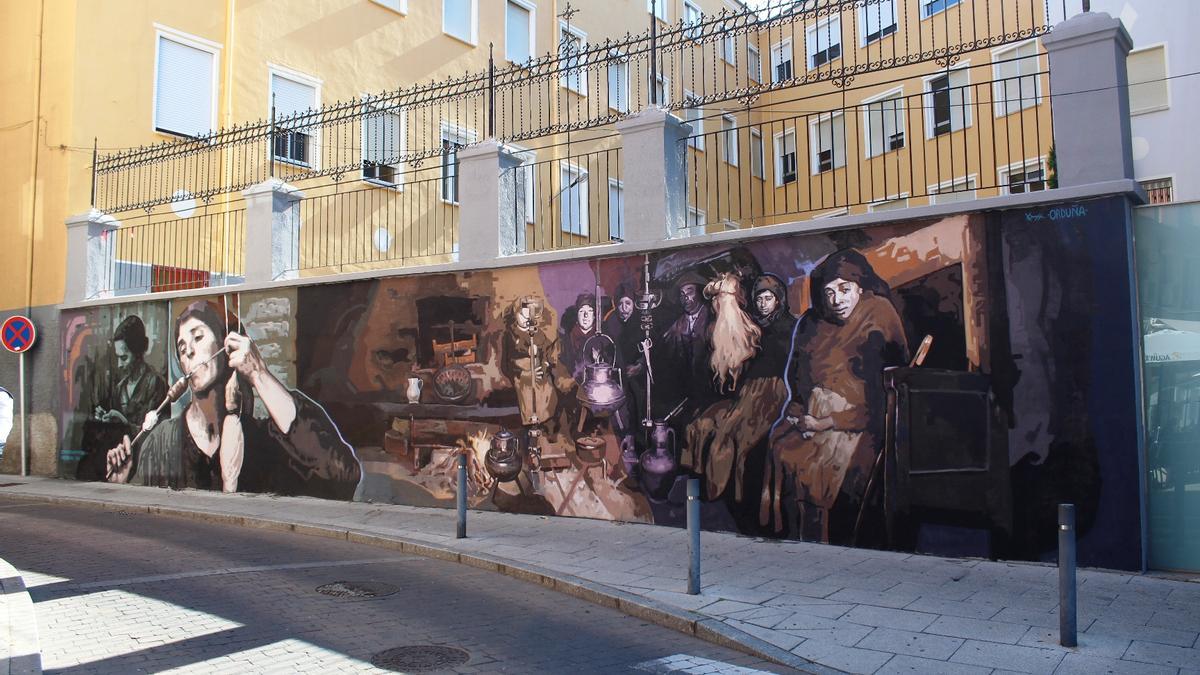 Mural sobre el &#039;Filandar&#039; sanabrés.