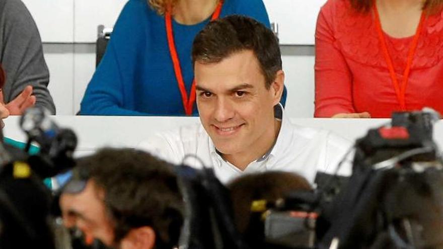 Pedro Sánchez durant el comitè federal del PSOE celebrat ahir a Madrid