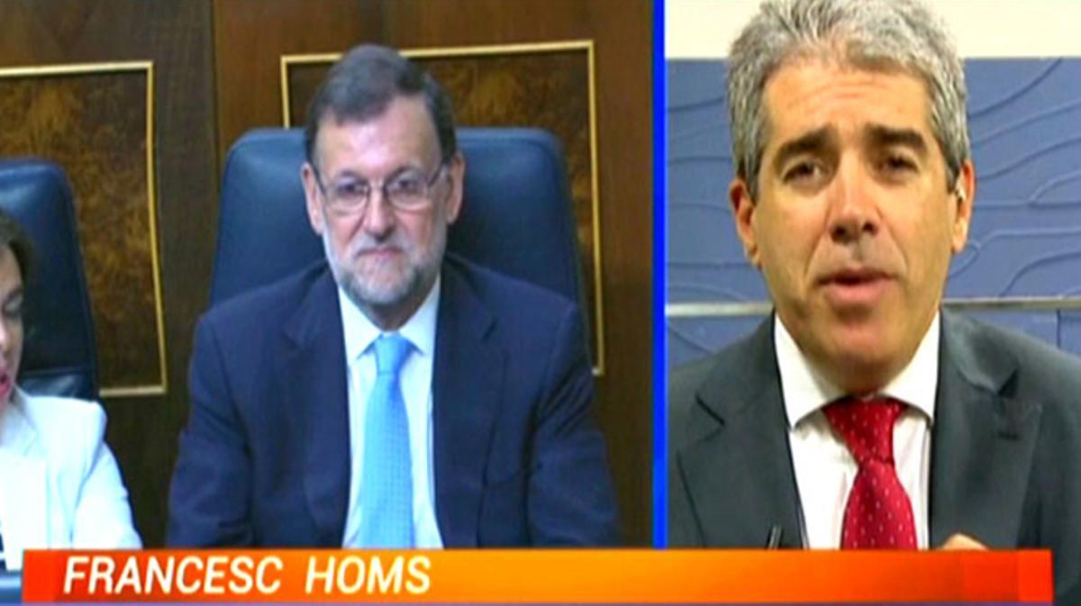 Francesc Homs, entrevistat a ’El debate de La 1’ (TVE-1).