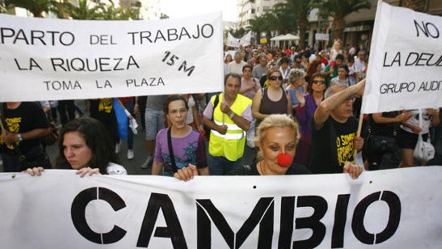 Un momento de la protesta que ha tenido lugar hoy