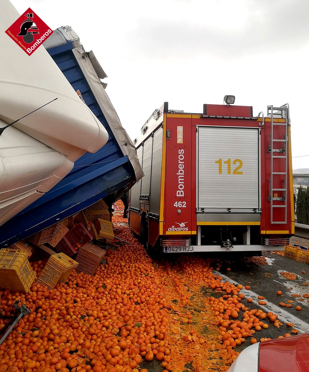 Colas kilométricas en la A-31 dirección Madrid-Alicante por un accidente a la altura de Novelda