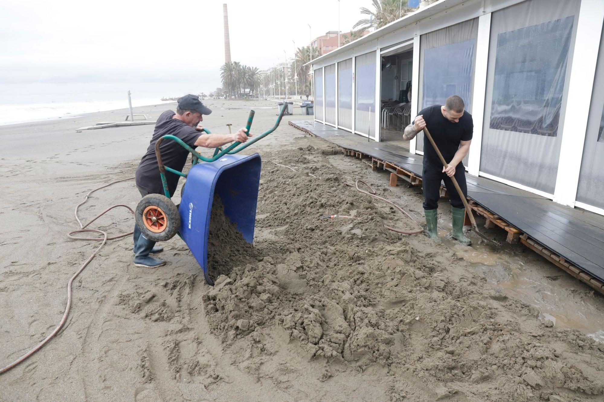 Daños por el temporal en Málaga