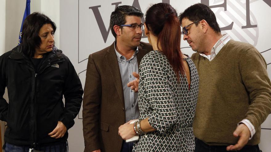 Rosa Pérez, Jorge Rodríguez, Emili Altur y Mª Josep Amigó, en la rueda de prensa que han ofrecido hoy.