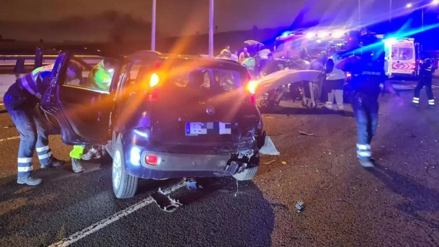 Accidente con cinco heridos en Las Palmas de Gran Canaria