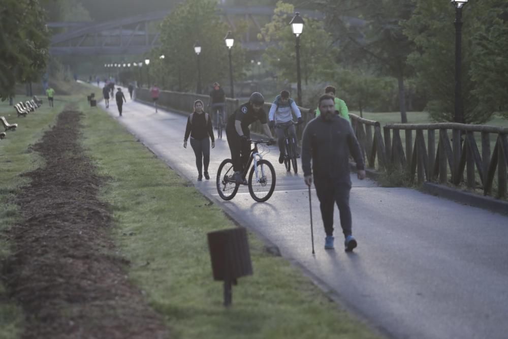 Primer día para poder salir a hacer deporte por tramos horarios en Asturias.