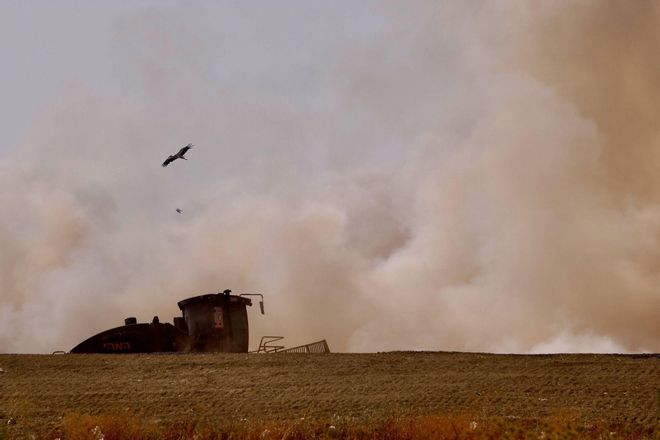 Incendio en el vertedero del Lobatón