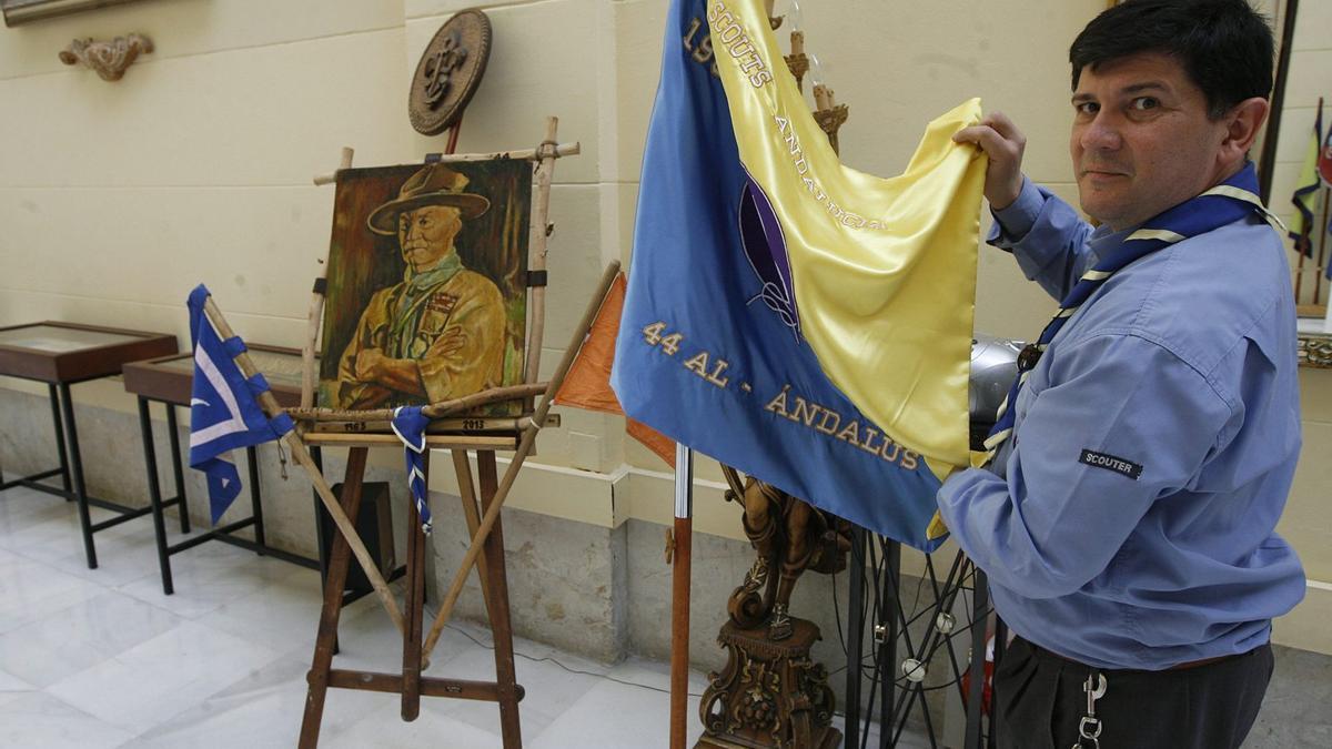 Exposición en 2013, en el Ayuntamiento, por los cien años de la llegada de los Boy Scouts a Málaga.