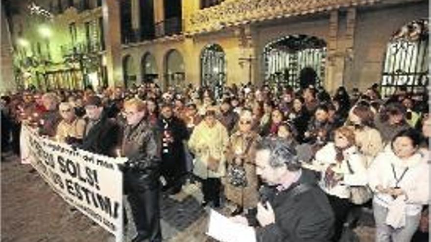 Imatge d&#039;arxiu d&#039;una protesta evangèlica a la plaça del Vi de Girona.