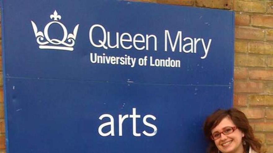 La agostense Noelia Vicedo en la Queen Mary, Universidad de Londres