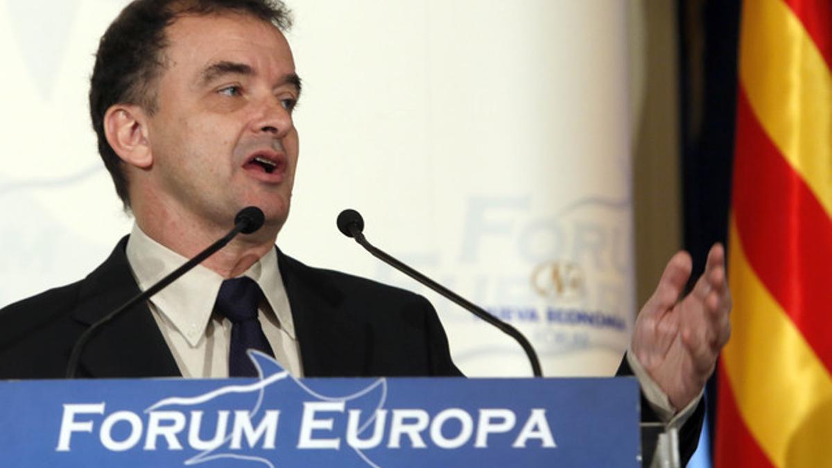 Alfred Bosch, en el coloquio organizado por el Forum Europa, este jueves en Madrid.