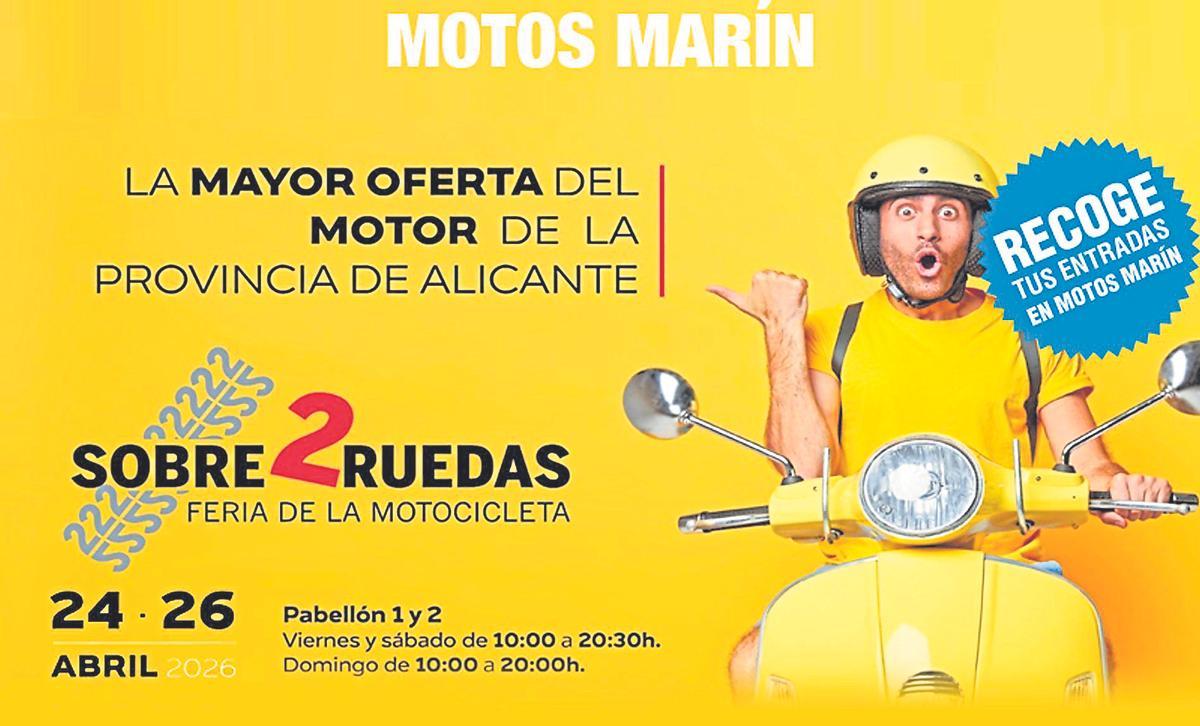 Un anuncio publicitario de Motos Marín.