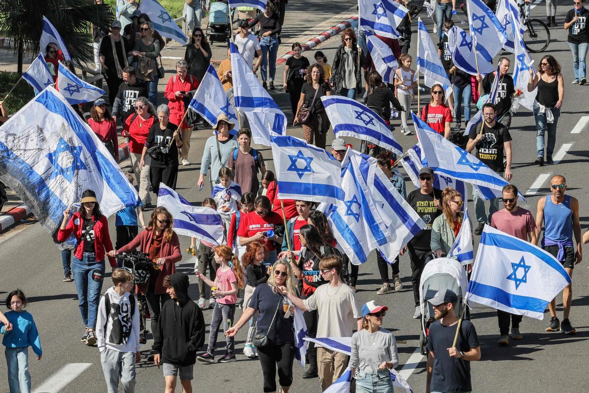 Protestas en Tel Aviv por la polémica reforma judicial del Gobierno de Netanyahu