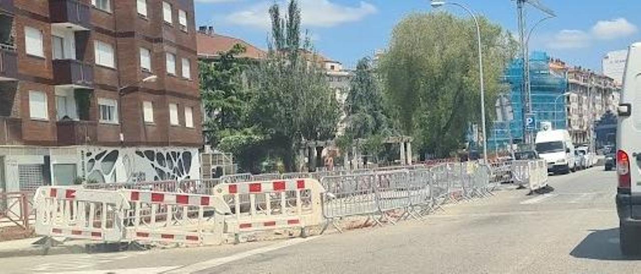 La avenida Rodrigo de Mendoza, en obras.