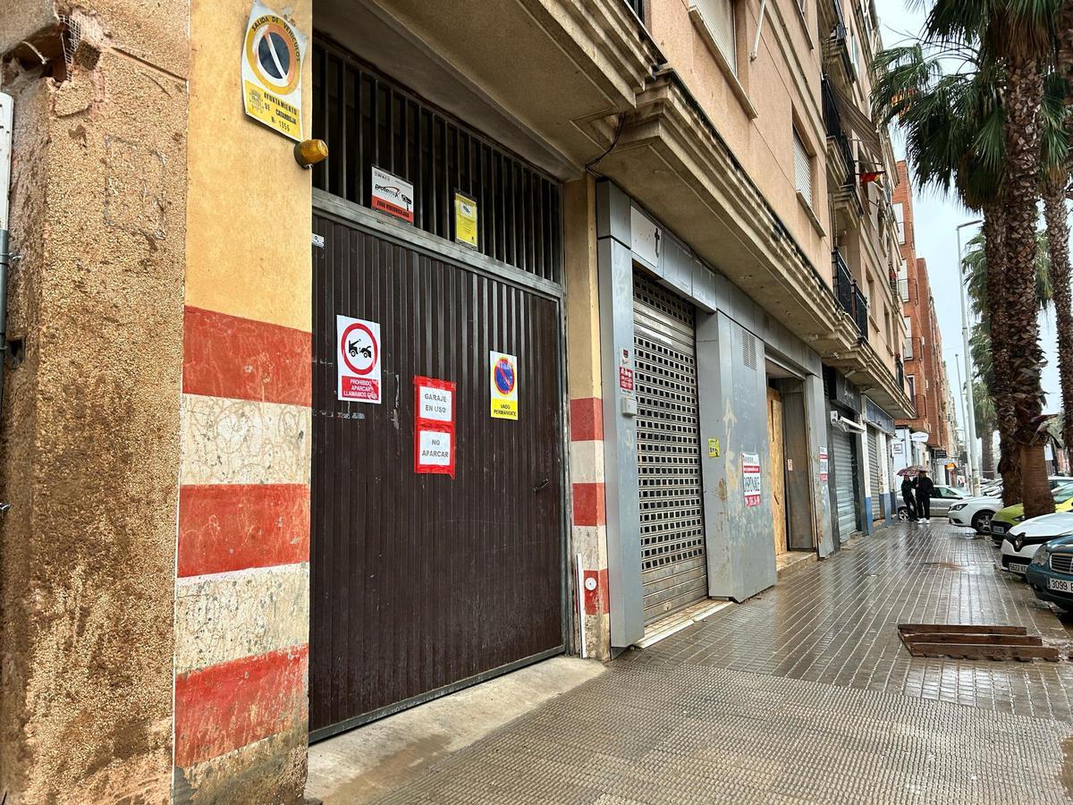 Uno de los garajes de Catarroja.