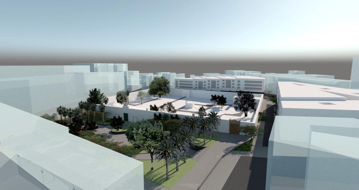 Infografía del proyecto de mejora del entorno del cementerio San Rafael y San Roque.