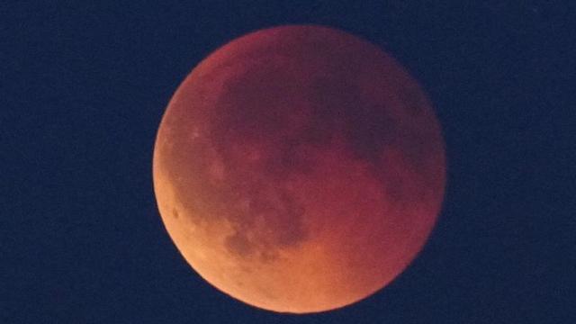 Eclipsi lunar total, des de Koege (Dinamarca), el 7 de setembre del 2025. | MADS CLAUS RASMUSSEN / EFE