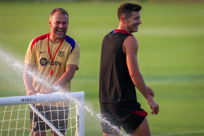 Así ha sido el entrenamiento del Barça en la Base Naval de la Marina de Annapolis para preparar el clásico