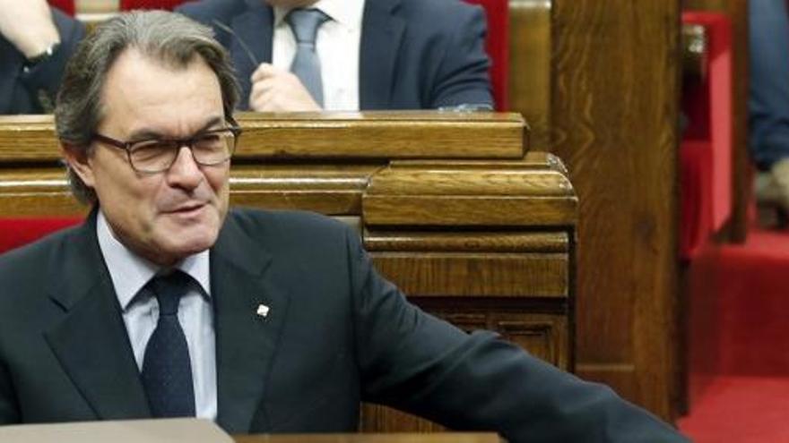 Artur Mas, aquest dilluns, al Parlament de Catalunya.